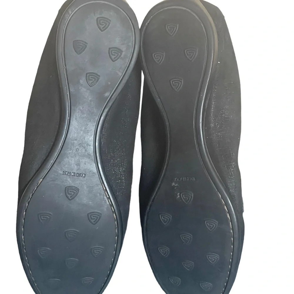 AGL‎ Black metallic suede loafers size 39.5